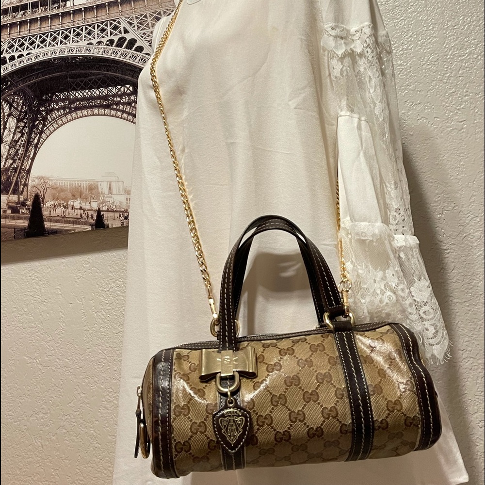 👜Gucci Barrel Monogram Bag